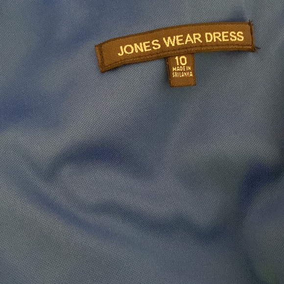 JONES WEAR Bright Blue Sheath Cocktail Dress Size 10 - Picture 4 of 6